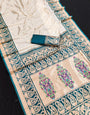 Ideal Beige Paithani Silk Saree With Inimitable Blouse Piece