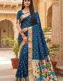 Majesty Rama Paithani Silk Saree With Zephyr Blouse Piece