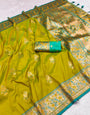 Staring Mustard Paithani Silk Saree With Smart Blouse Piece
