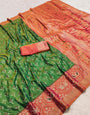 Dissemble Green Pure Zari Weaving Banarasi Silk Saree With Demanding Blouse Piece