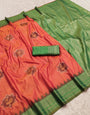 Bewitching Pink Pure Zari Weaving Banarasi Silk Saree With Cynosure Blouse Piece
