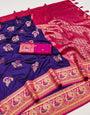 Ideal Purple Paithani Silk Saree With Inimitable Blouse Piece