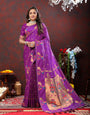 Most Stunning Wine Paithani Silk Saree With Opulent Blouse Piece