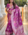 Imaginative Lavender Soft Banarasi Silk Saree With Splendorous Blouse Piece