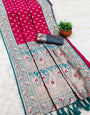 Preferable Dark Pink Soft Banarasi Silk Saree With Splendorous Blouse Piece