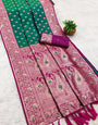 Invaluable Green Soft Banarasi Silk Saree With Enticing Blouse Piece