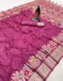 Prettiest Pink Soft Banarasi Silk Saree With Smashing Blouse Piece