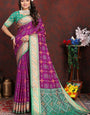 Alluring Purple Soft Banarasi Silk Saree With Smart Blouse Piece