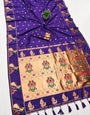 Dalliance Royal Purple Paithani Silk Saree With Mellifluous Blouse Piece