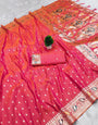 Tantalizing Pink Soft Banarasi Silk Saree With Cynosure Blouse Piece