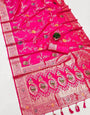 Fantabulous Dark Pink Soft Banarasi Silk Saree With Breathtaking Blouse Piece