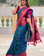 Conflate Firozi Paithani Silk Saree With Traditional Blouse Piece