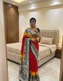 Felicitous Red Banarasi Dola Silk Saree With Prettiest Blouse Piece
