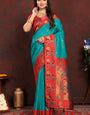 Bewitching Sea Green Paithani Silk Saree With Cynosure Blouse Piece