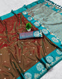Moiety Brown Paithani Silk Saree With Excellent Blouse Piece