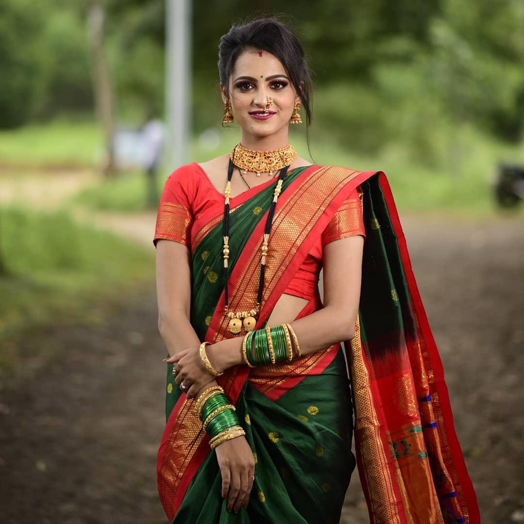 Profuse Green Paithani Silk Saree With Prodigal Blouse Piece