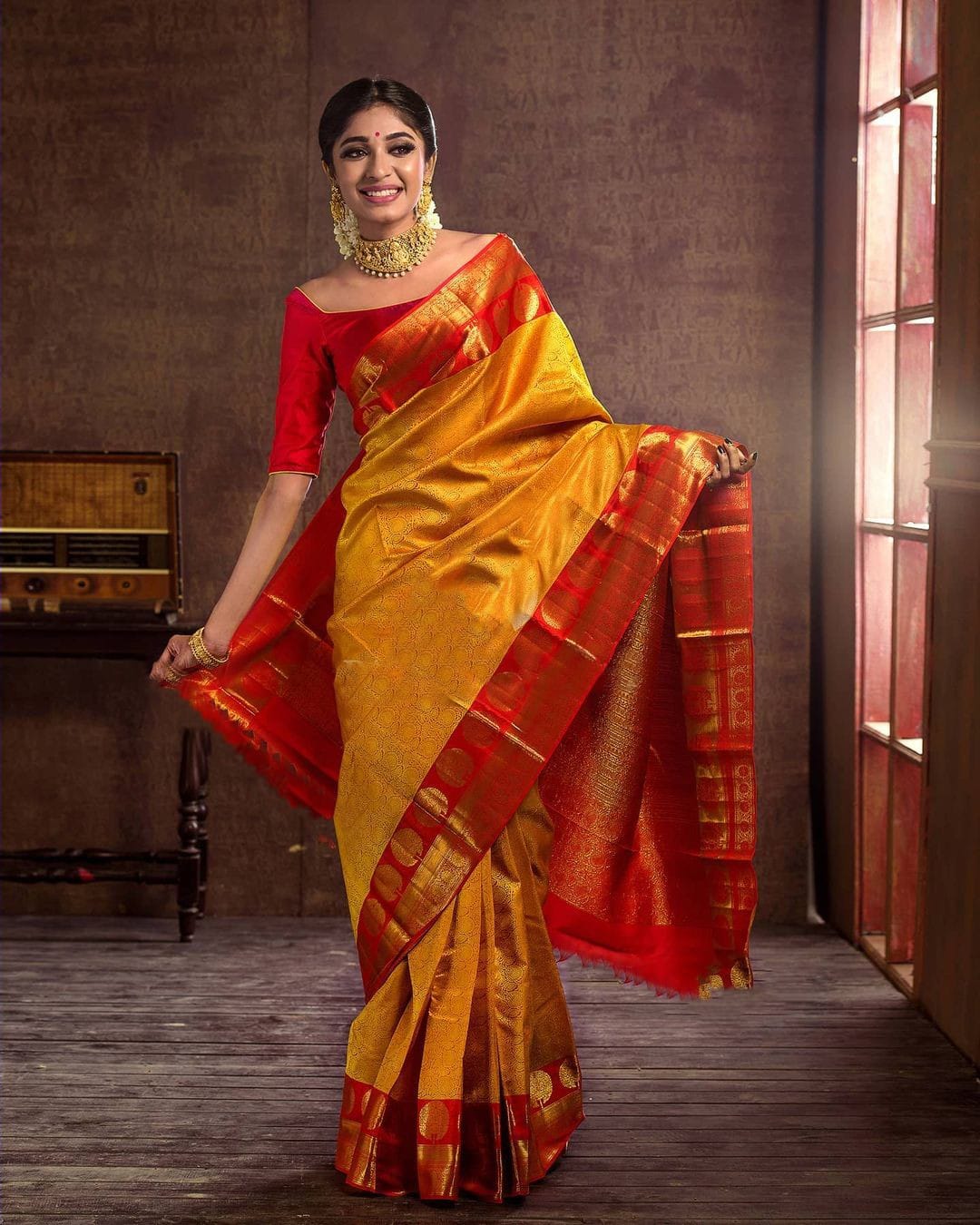 Desirable Yellow Soft Banarasi Silk Saree With Mellifluous Blouse Piece