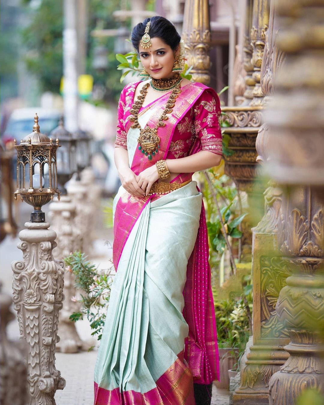 Sumptuous Sea Green Soft Banarasi Silk Saree With Allure Blouse Piece