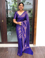 Seraglio Blue Soft Silk Saree With Surreptitious Blouse Piece