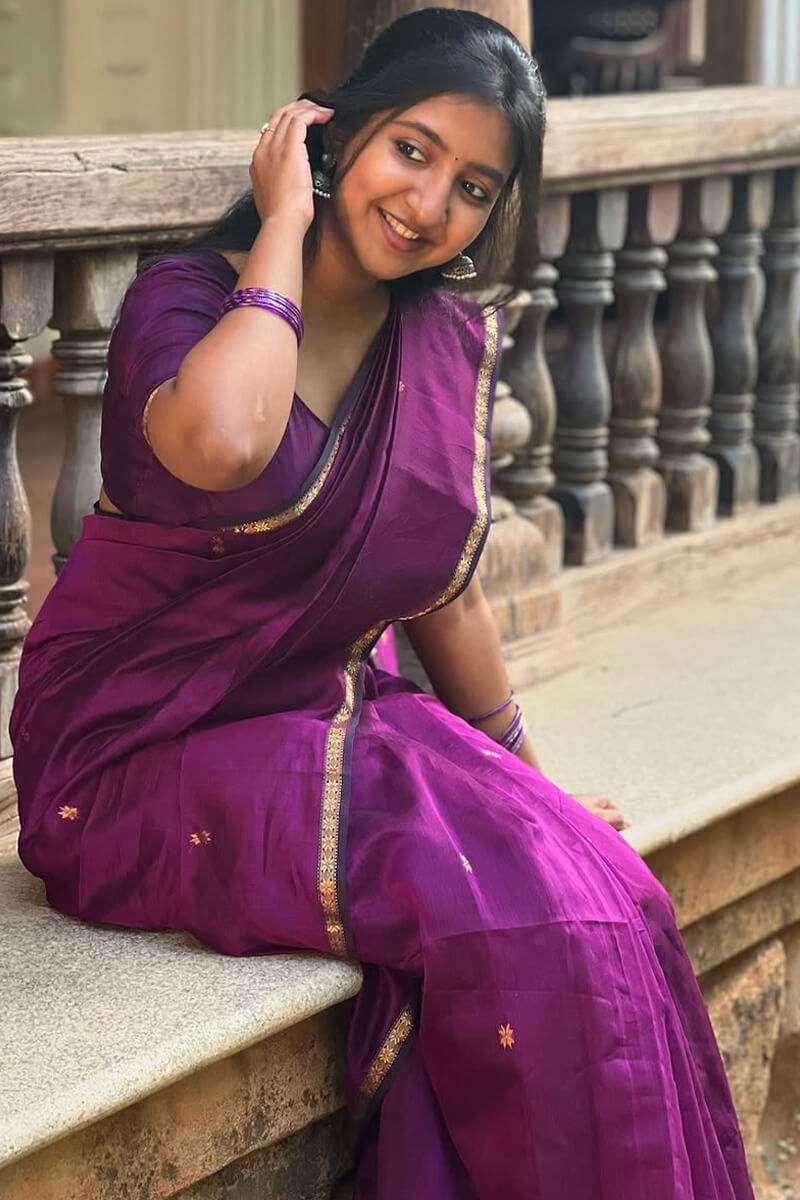 Serendipity Magenta Cotton Silk Saree With Confounding Blouse Piece