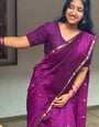 Serendipity Magenta Cotton Silk Saree With Confounding Blouse Piece