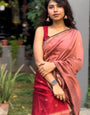Serendipity  Pink Cotton Silk Saree With Quixotic Blouse Piece