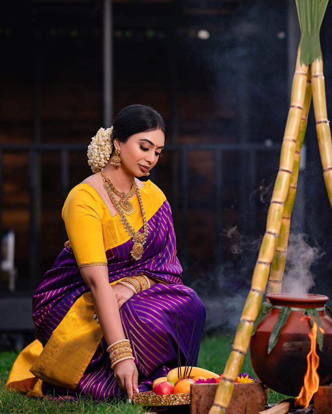 Exceptional Purple Soft Silk Saree With Blissful Blouse Piece