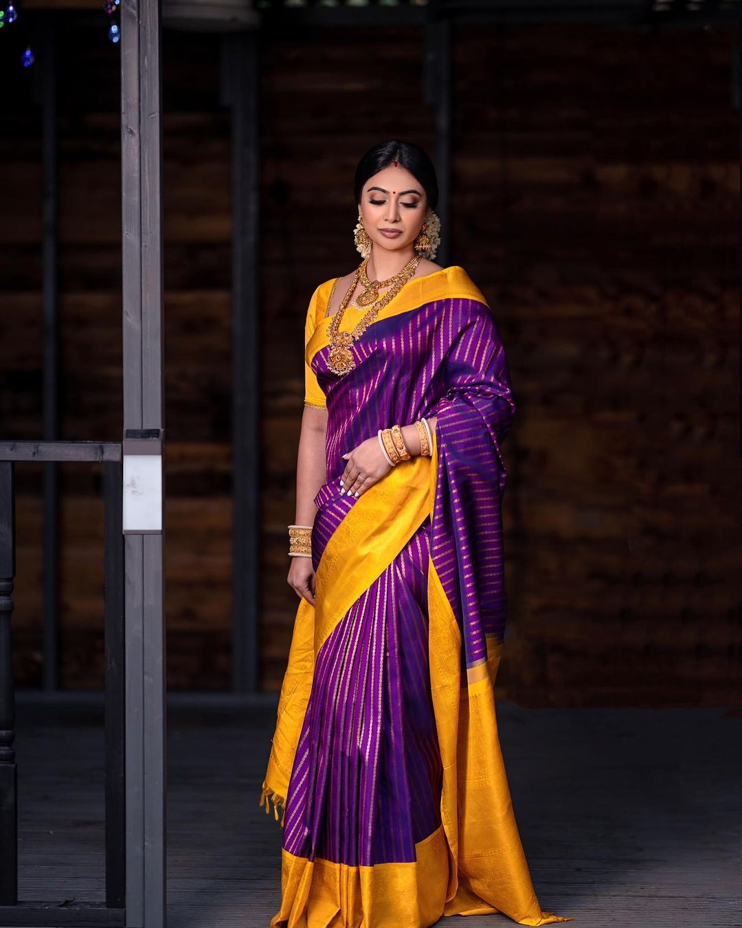 Exceptional Purple Soft Silk Saree With Blissful Blouse Piece