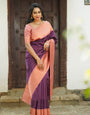 Groovy Purple Soft Silk Saree With Prominent Blouse Piece