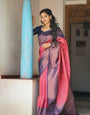 Opulent Tomato Soft Silk Saree With Majesty Blouse Piece