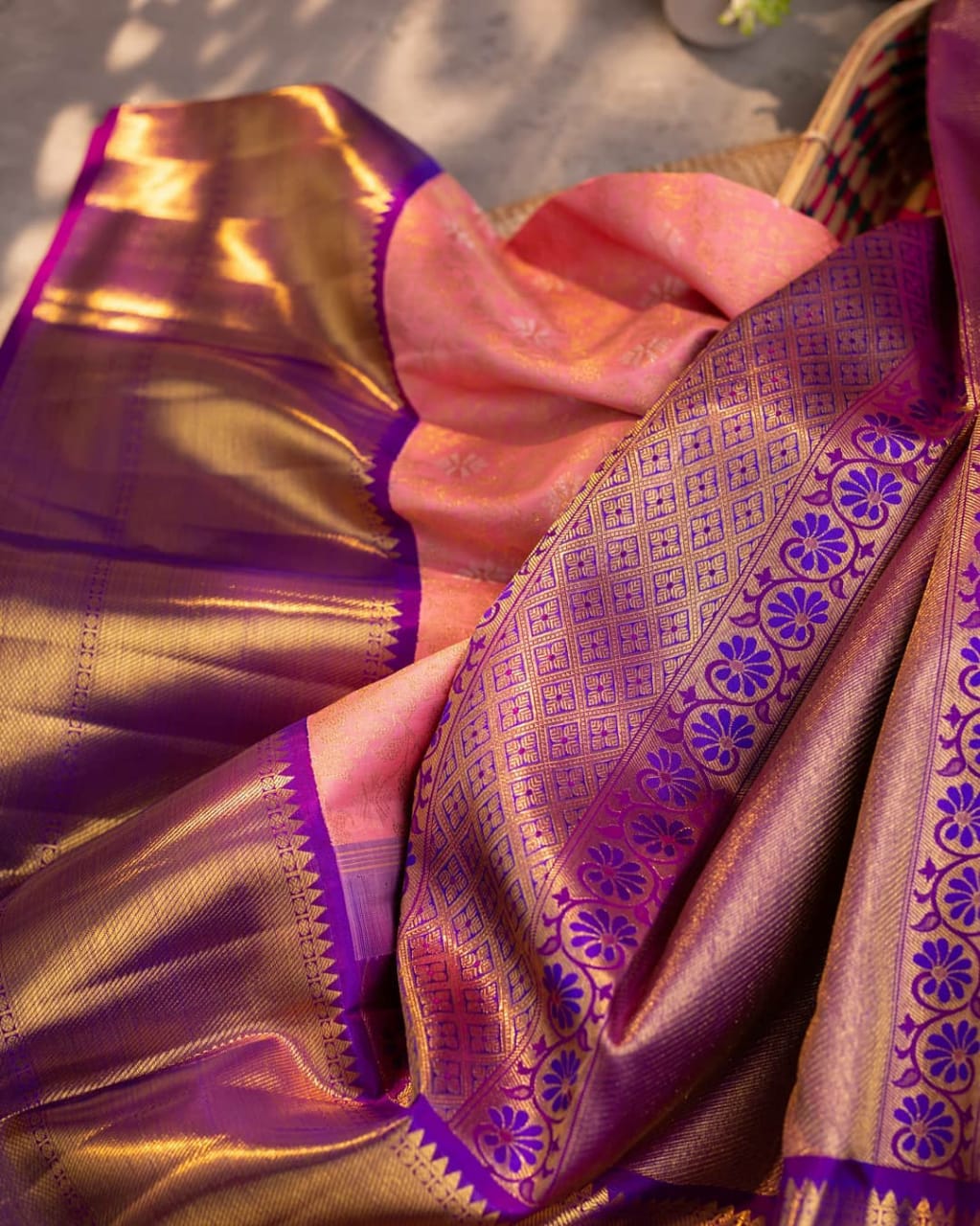 Bewitching Pink Soft Banarasi Silk Saree With Devastating Blouse Piece