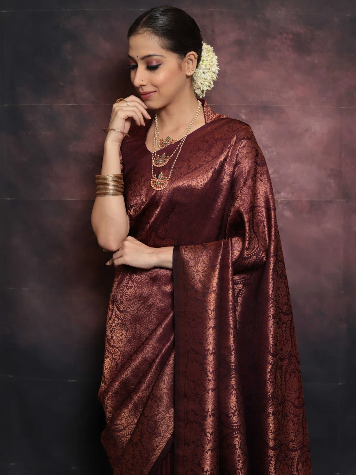 Gorgeous Maroon Soft Silk Saree With Elegant Blouse Piece