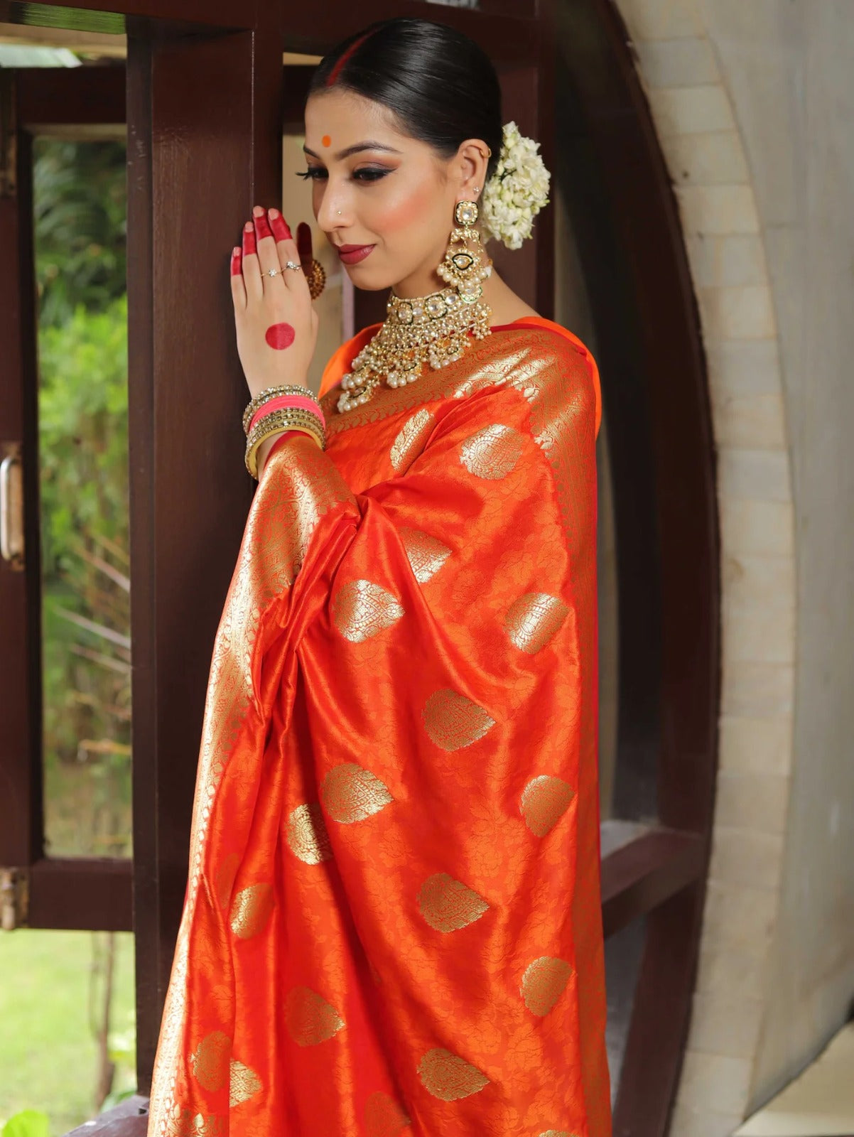 Refreshing Orange Soft Silk Saree With Trendy Blouse Piece