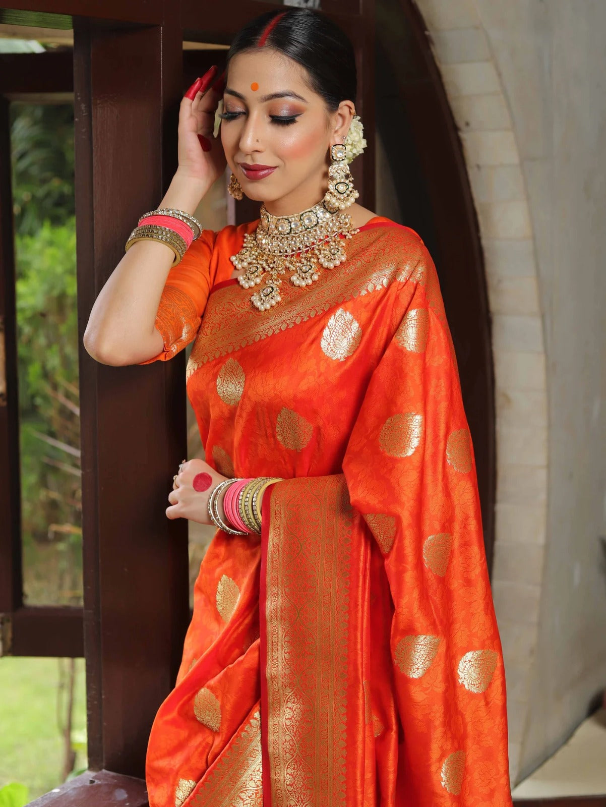 Refreshing Orange Soft Silk Saree With Trendy Blouse Piece