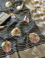 Vivacious Black Soft Banarasi Silk Saree With Tremendous Blouse Piece