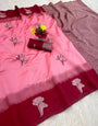 Serendipity Pink Soft Silk Saree With Staggering Blouse Piece