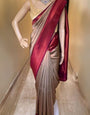 Piquant Beige Soft Silk Saree With Supernal Blouse Piece