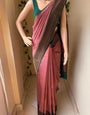 Winsome Pink Soft Silk Saree With Exuberant Blouse Piece