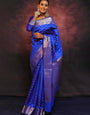 Eloquence Royal Blue Soft Silk Saree With Scintilla Blouse Piece