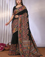 Susurrous Black Pashmina Saree With Most Stunning Blouse Piece