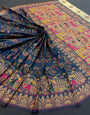 Impressive Rama Pashmina Saree With Majesty Blouse Piece