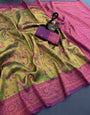 Evocative Mustard Soft Banarasi Tissue Silk Saree With Ratatouille Blouse Piece