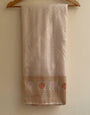 Majestic Off White Soft Banarasi Silk Saree With Dalliance Blouse Piece
