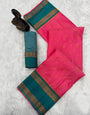 Exceptional Dark Pink Soft Banarasi Silk Saree With Traditional Blouse Piece