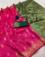 Surreptitious Dark Pink Soft Silk Saree With Enigmatic Blouse Piece