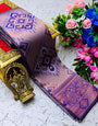 Propinquity Lavender Soft Banarasi Silk Saree With Classic Blouse Piece