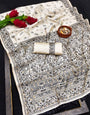 Luminous Off White Embroidery Work Tussar Silk Saree With Seraphic Blouse Piece