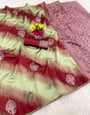 Resonant Maroon Soft Silk Saree With Sizzling Blouse Piece