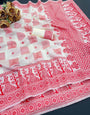 Super extravagant Off White Cotton Silk Saree With Effulgent Blouse Piece