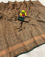 Glorious Dark Green Soft Silk Saree With Entrancing Blouse Piece